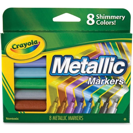 Metallic Markers, Nontoxic, 8/ST, Assorted PK